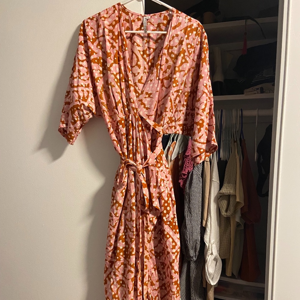 Osei Duro Letsa Wrap Dress in Hedera- M